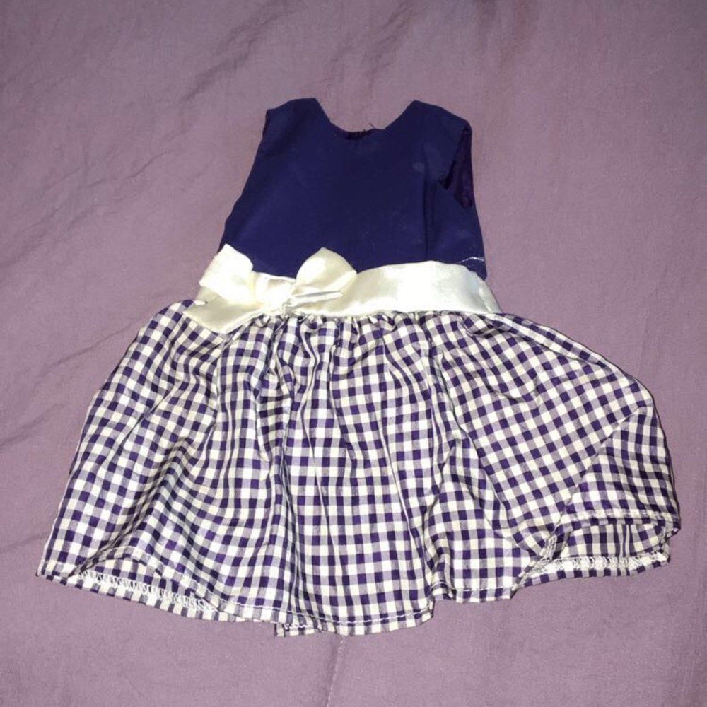 American Girl Navy Plaid Dress
